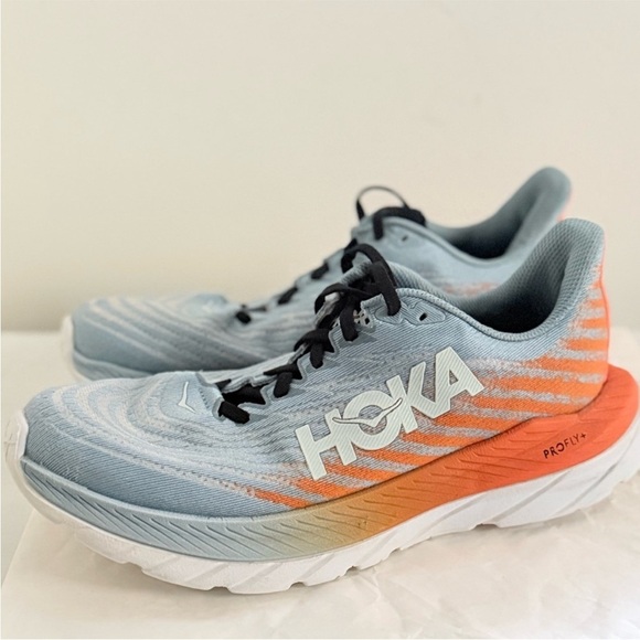 Hoka One One Mach 5 Men’s Mountain Spring Puffin\'s Bill Blue Orange Size 7D main image 4